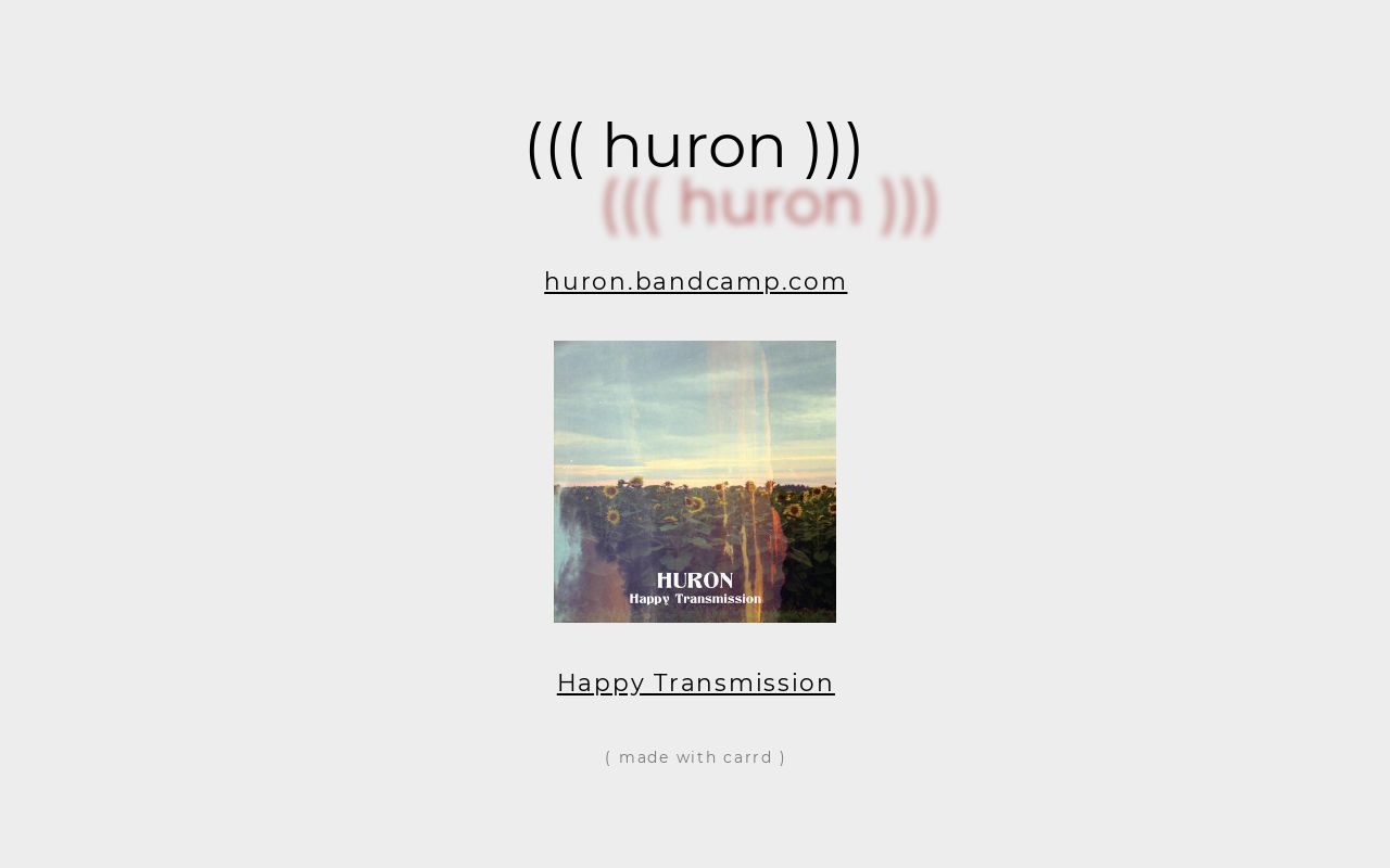 Carrd profile picture for @huron